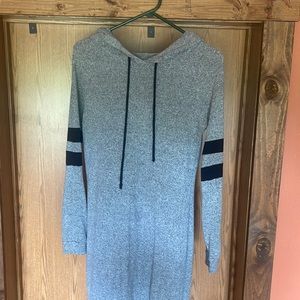 Hooded sweater dress
